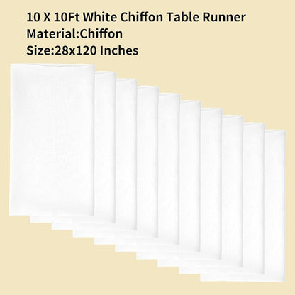 Chiffon Table Runner 10Ft -28x120 Inches