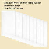 10/20 Pcs Chiffon Table Runner 10Ft - 28x120 Inches Sheer Chiffon Table Runner Chiffon Romantic Wedding Runner Overlays for Wedding Decor Birthday Party Baby Bridal Shower Table Decoration