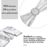 20/50PCS Chair Cover Stretch Chair Band with Buckle Elastic Spandex Slider Bow Sashes for Wedding Hotel Banquet Party Banquet Chairs Decoration Home Decor