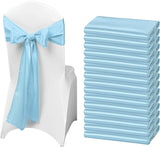 50 PCS Satin Chair Sash Chair Decorative Bow Designed Chair Cover Chair Sashes for Thanksgiving Wedding Banquet Party Home Kitchen Decoration