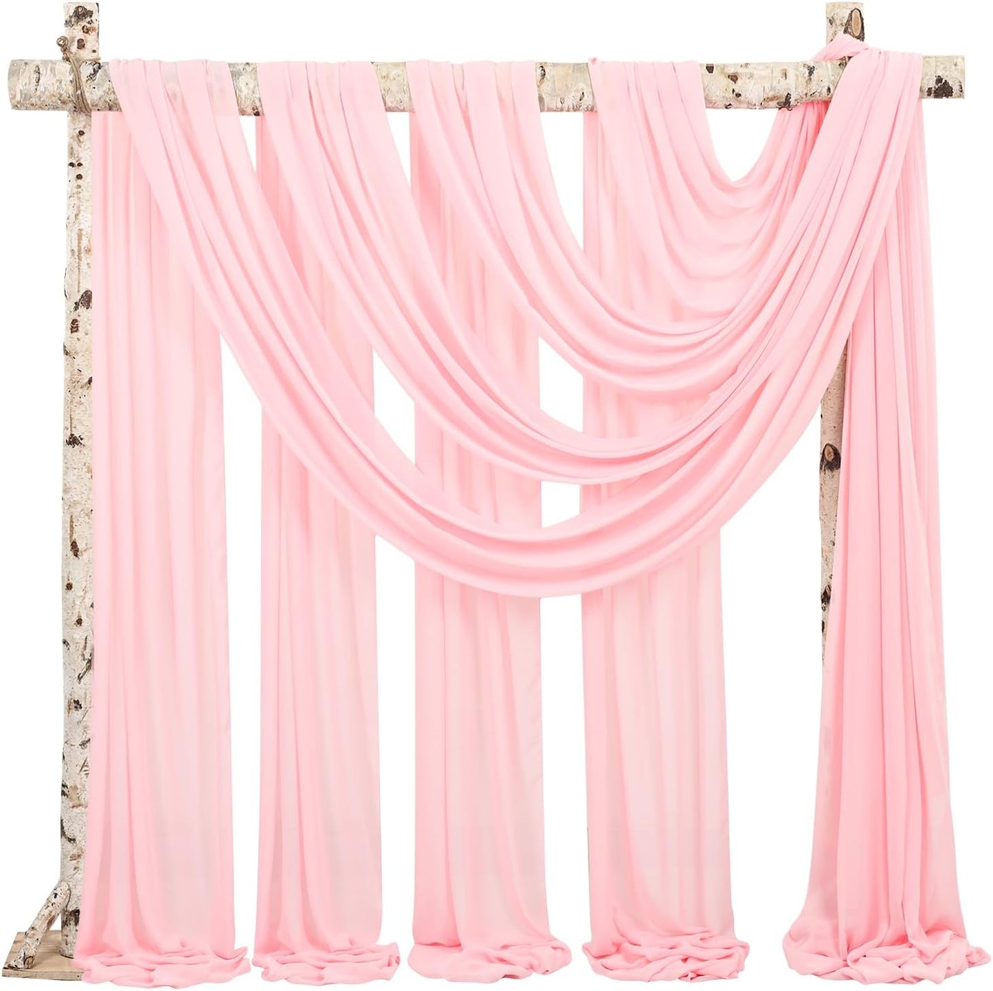 28"x20ft Wedding Arch Drapes for Ceremony Chiffon Fabric