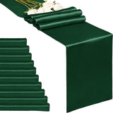 10-Pack 12 x 108 inches Long Premium Satin Table Runner for Wedding, Decorations for Birthday Parties, Banquets, Graduations, Engagements, Table Runners fit Rectange and Round Table