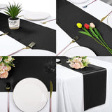 10-Pack 12 x 108 inches Long Premium Satin Table Runner for Wedding, Decorations for Birthday Parties, Banquets, Graduations, Engagements, Table Runners fit Rectange and Round Table