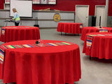 2/4/6 Pack Round Tablecloths - 60/90/108 Inch, Red Polyester Table Cover for Round Table, Stain and Wrinkle Resistant Washable Fabric Table Cloth, Polyester Tablecloth for Wedding Banquet Parties