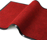 Large Outdoor Indoor Entrance Doormat Red Waterproof Low Profile Entrance Rug Front Door Mat Patio Anti-Skid Rubber Back