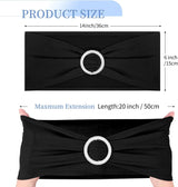 Pack of 60 Spandex Chair Sashes Stretch Chair Band Sashes with Buckle,Elastic Chair Cover Bows for Wedding Reception,Chair Bows Ties for Wedding Banquet Events Party Chair Decoration