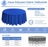 2/4/6 Pack Round Tablecloths - 60/90/108 Inch, Red Polyester Table Cover for Round Table, Stain and Wrinkle Resistant Washable Fabric Table Cloth, Polyester Tablecloth for Wedding Banquet Parties