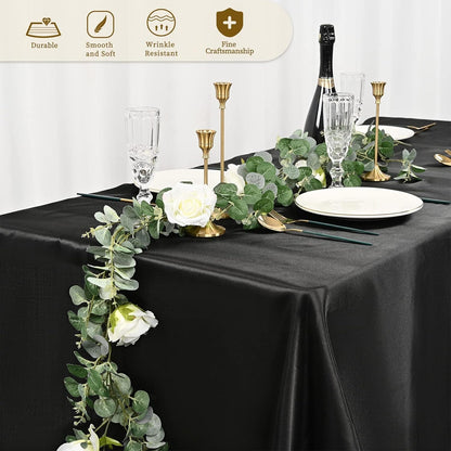 6 Pack Satin Tablecloth 57 x 108 Inch