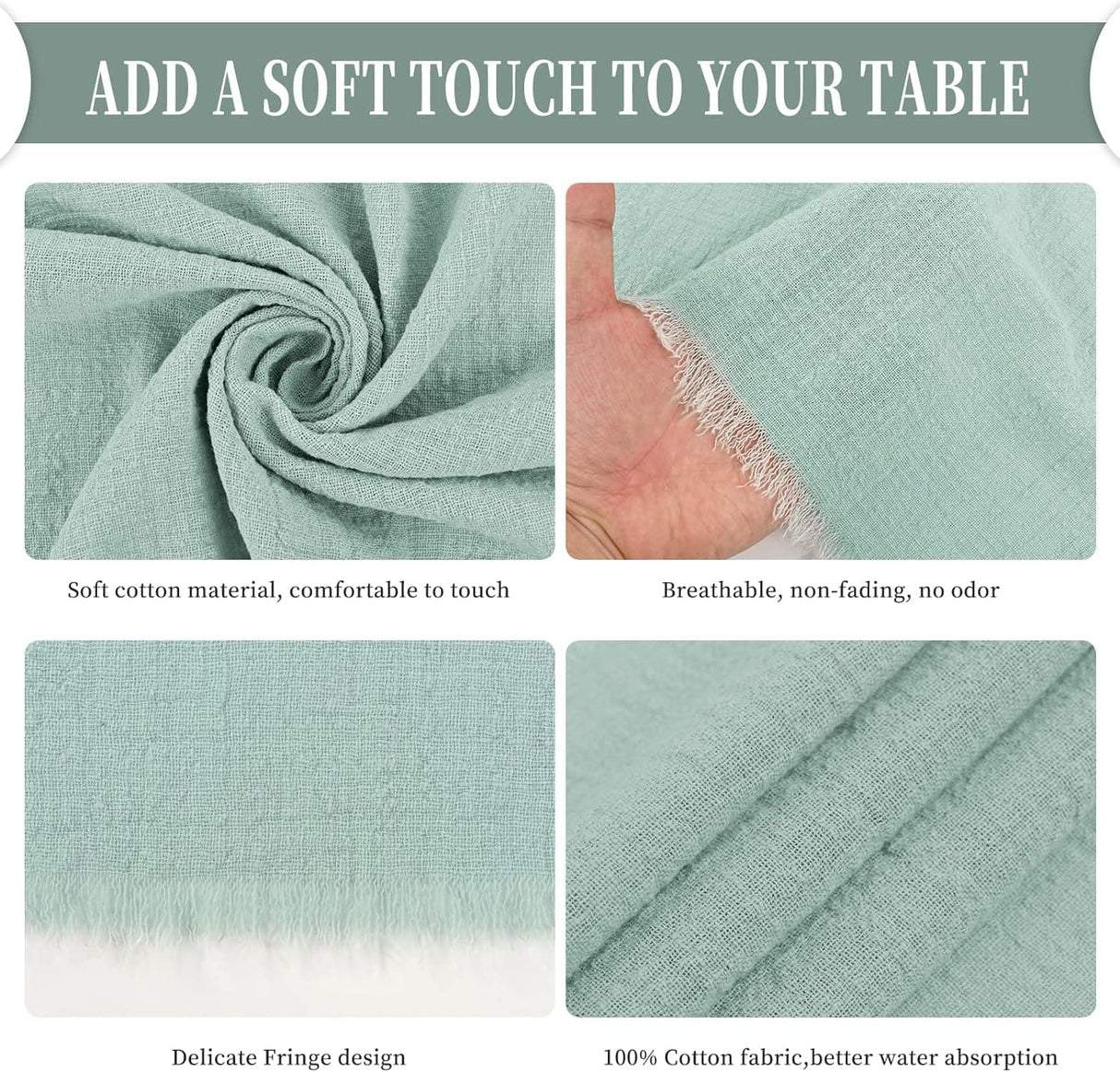 Handmade Cloth Napkins with Fringe 16x16 Inches,Set of 24 Cotton Napkins,Delicate Handmade Cloth Napkins Rustic Dinner Napkins Decorative Table Napkins for Wedding/Dinner/Party