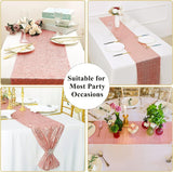 10/20 Pack Table Runner 12" x 72" Table Cloth for Rectangle Tables Sparkle Table Covers for Wedding Engagement Birthday Party Holiday Decorations Baby Shower