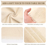 Handmade Cloth Napkins with Fringe Set of 24-16x16 Inches Cotton Napkins with Fringe,Delicate Rustic Dinner Napkins Bulk Decorative Table Napkins for Wedding/Dinner/Party