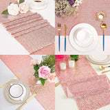 10 Pack Table Runner 12" x 72" Table Cloth for Rectangle Tables Sparkle Table Covers for Wedding Engagement Birthday Party Holiday Decorations Baby Shower