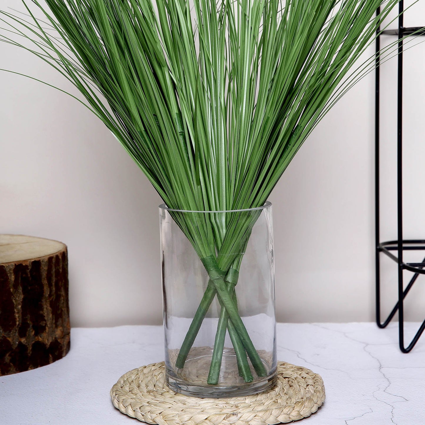 3 Plants Green Artificial Indoor/Outdoor Decorative Grass Sprays 20"