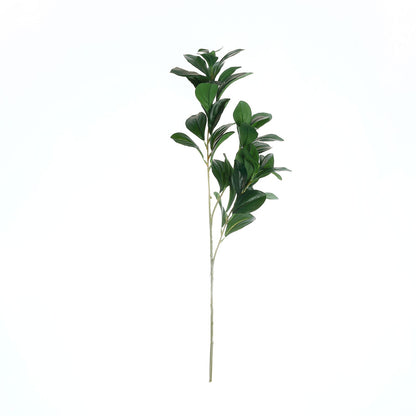 2 Stems Green Artificial Lemon Leaf Branches Faux Greenery Plant 26"