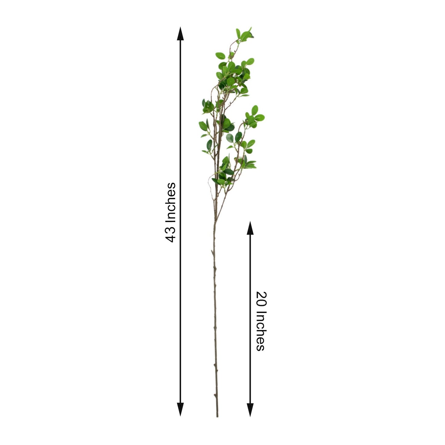 3 Pack Faux Leaf Branches, Artificial Green Petal Branches Leaf Spray 43"