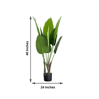 2 Pack Faux Potted Bird of Paradise Plant 3ft