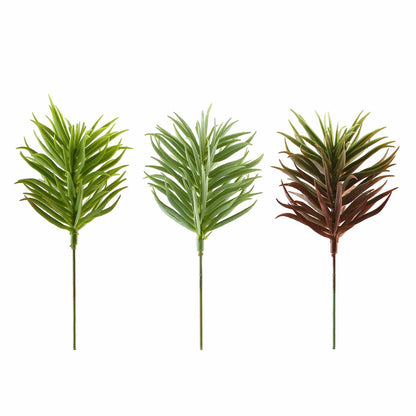 3 Pack Artificial PVC Spike Crassula Decorative Succulent Plants 7"