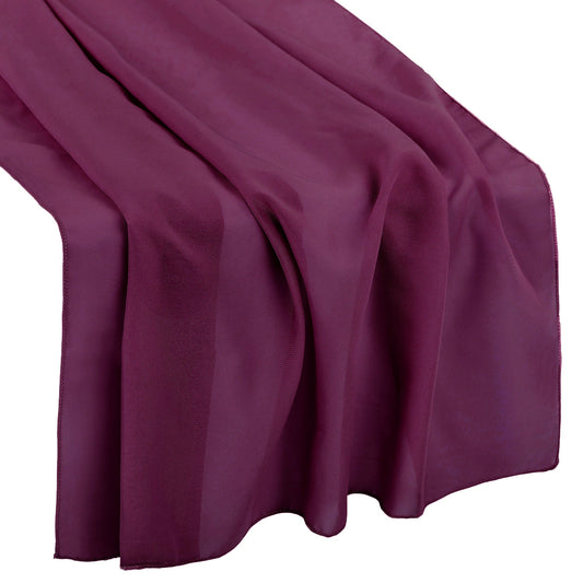 Chiffon Wedding Table Runner 10FT x 27" - Sangria