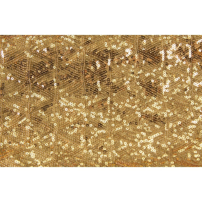 Diamond Glitz Sequin Rectangular Tablecloth 90"x132" - Gold