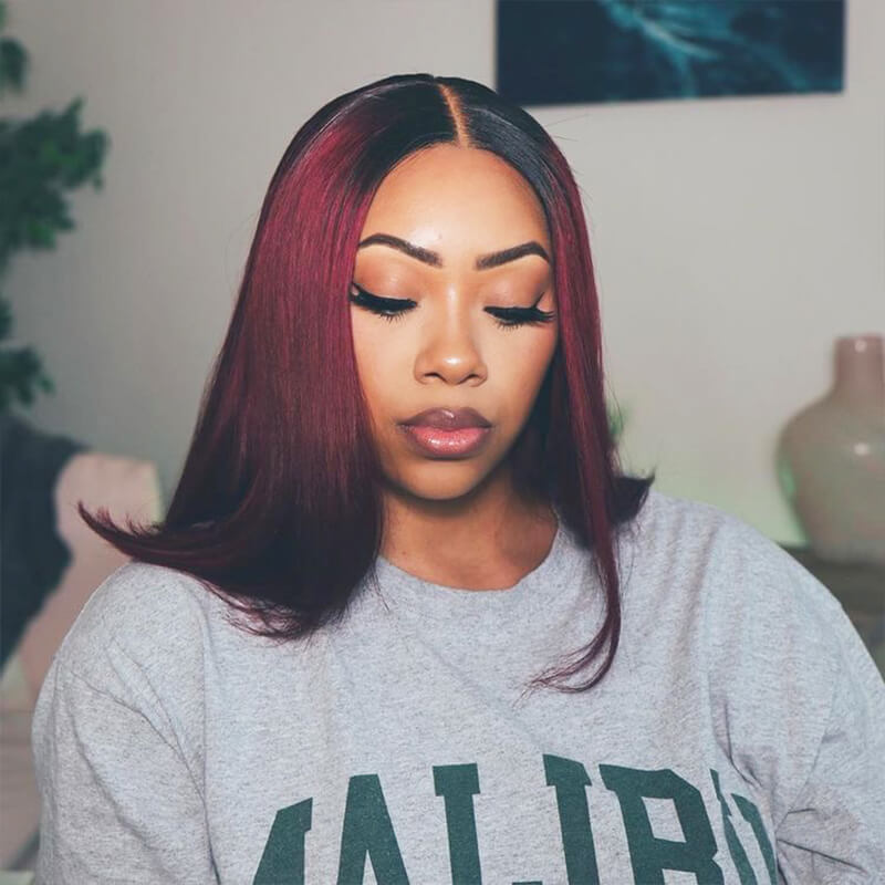 straight human hair lace front wig golden rule hair