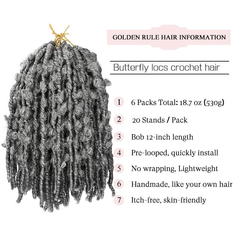 butterfly locs grey color golden rule hair