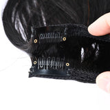 Clip in Human Hair Extensions Straight Natural Blcak - goldenrulehair