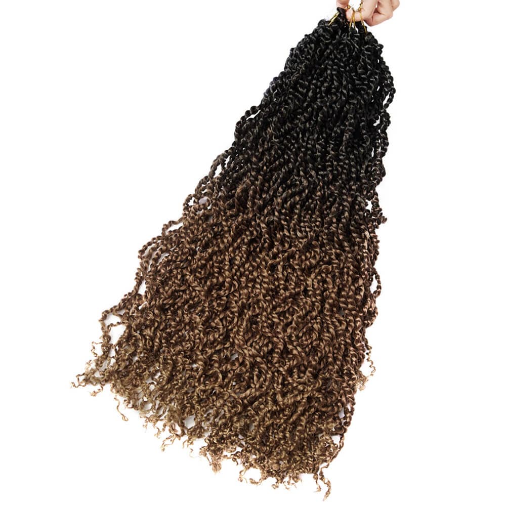 Passion Twist long Crochet Hair 30 inch Caramel  Bronde - goldenrulehair