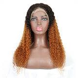 curly human hair lace front wig brown golden rule hair