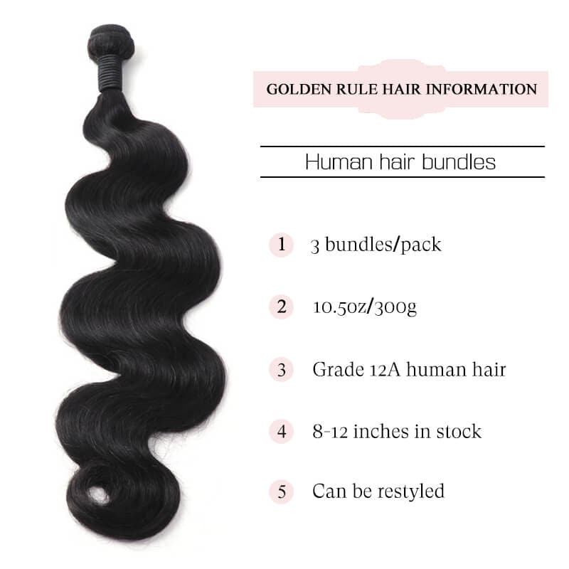 double drawn body wave bundles golden rule hair