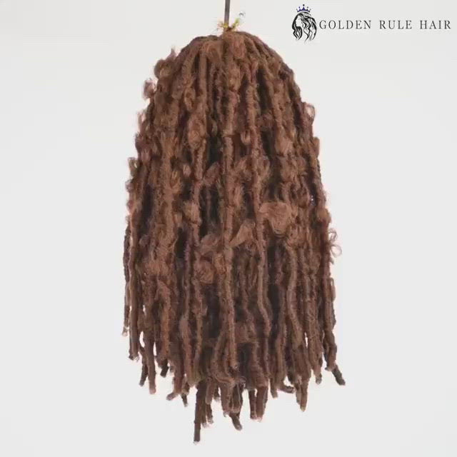 Butterfly locs Crochet Hair Dark Auburn