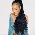 Goddess Box Braids with curly Ends Crochet Hair Natural Black - goldenrulehair