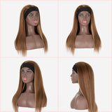 Perruque bandeau cheveux humains couleur mixte droite