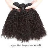 Peruvian kinky Curly Hair Bundles Double Drawn Virgin Human Hair Weave 12A