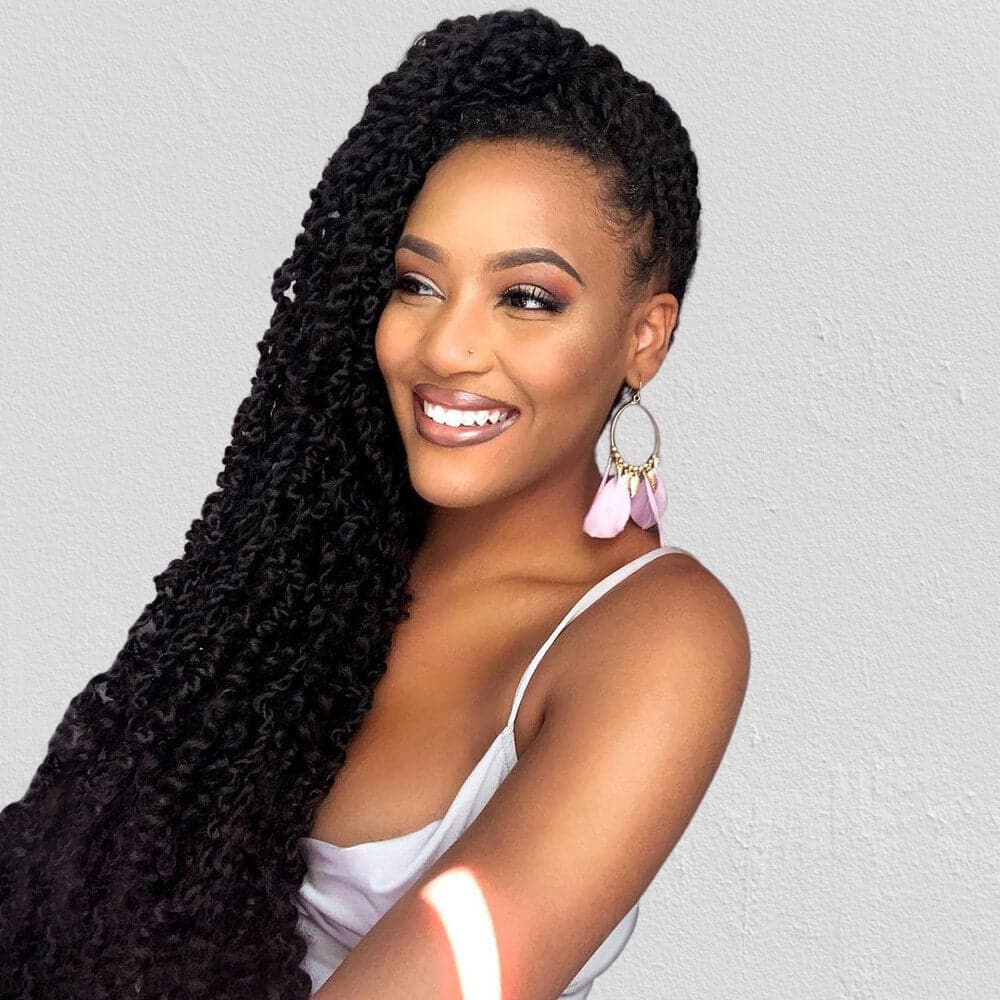 Passion Twist long Crochet Hair 30 inch Natural Black - goldenrulehair