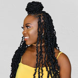 Passion Twist Crochet Hair Natural Black 18 inch - goldenrulehair