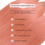 straight human hair bundles pink golden rule hair