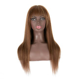 straight human hair wigs with bangs golden rule hair