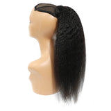 Human Hair Wrapped Ponytail Extensions Kinky Straight - goldenrulehair